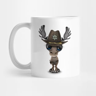 Cute Baby Moose Sheriff Mug